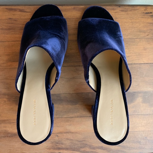 Ann Taylor Shoes - Ann Taylor Hayden Velvet Heeled Mule
